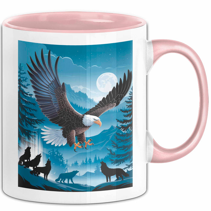 Adler Vogel Tasse Geschenk Lustige Geschenkidee Spruch Rosa Trendation