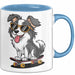 Hund Tierliebhaber Skateboard Tasse Geschenk Lustige Geschenkidee Spruch Blau Trendation