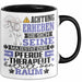 Pferdetherapeut Geschenk Tasse Lustiger Spruch Erheben Sie Sich Der Pferdetherapeut Betritt den Raum Schwarz Trendation