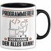 Programmierer Tasse Geschenk für Programmierer Der Mann Der Alles Kann Geschenkidee zum Geburtstag Schwarz Trendation