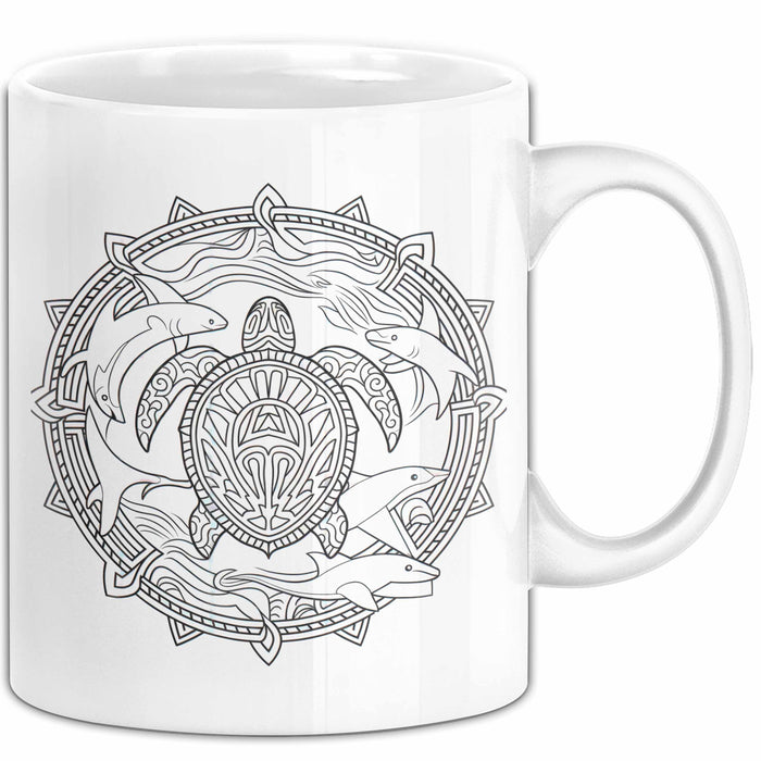 Schildkröte Tierliebhaber Tasse Geschenk Lustige Geschenkidee Spruch Schildkröte Orca Delfin Weiß Trendation