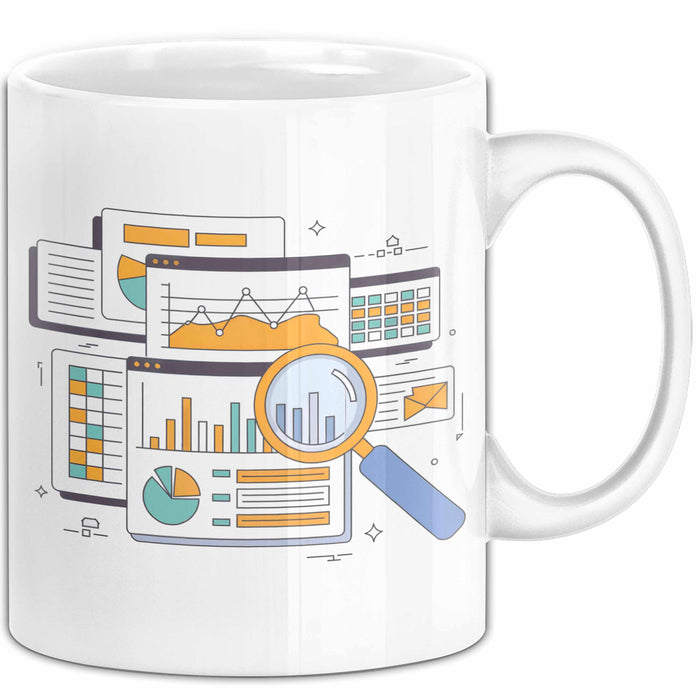 Daten Analyst Tasse Geschenk Lustige Geschenkidee Spruch Für Erkenntnis Sucher Weiß Trendation