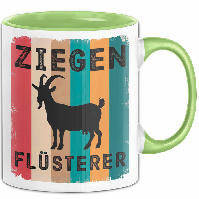Ziegenbauer Ziegen Tier Tasse Geschenk Lustige Geschenkidee Spruch Ziegen Flüsterer Grün Trendation