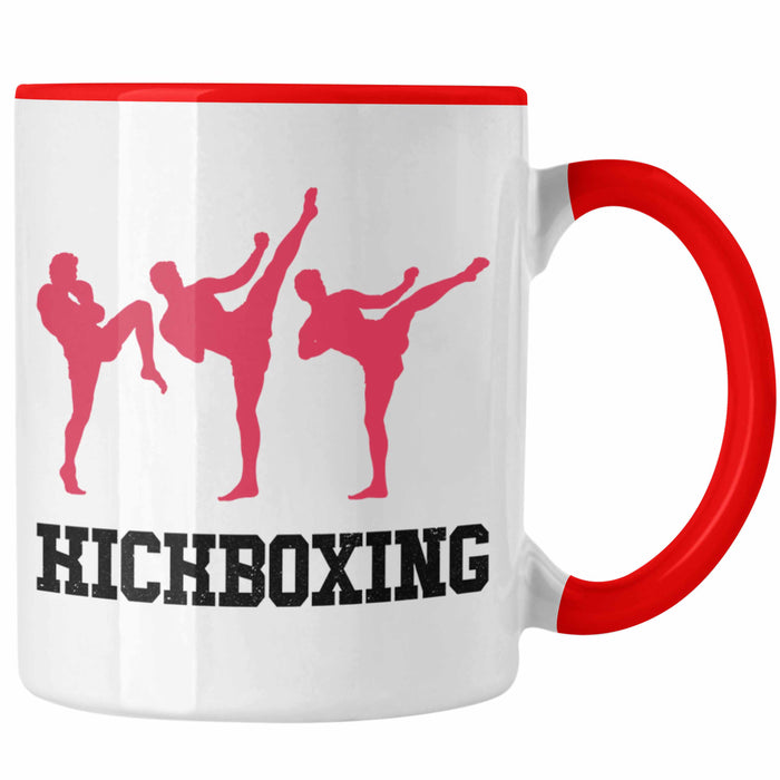 Kickboxing Tasse Geschenk Kampfsportler Geschenkidee Geburtstag Weihnachten Rot Trendation