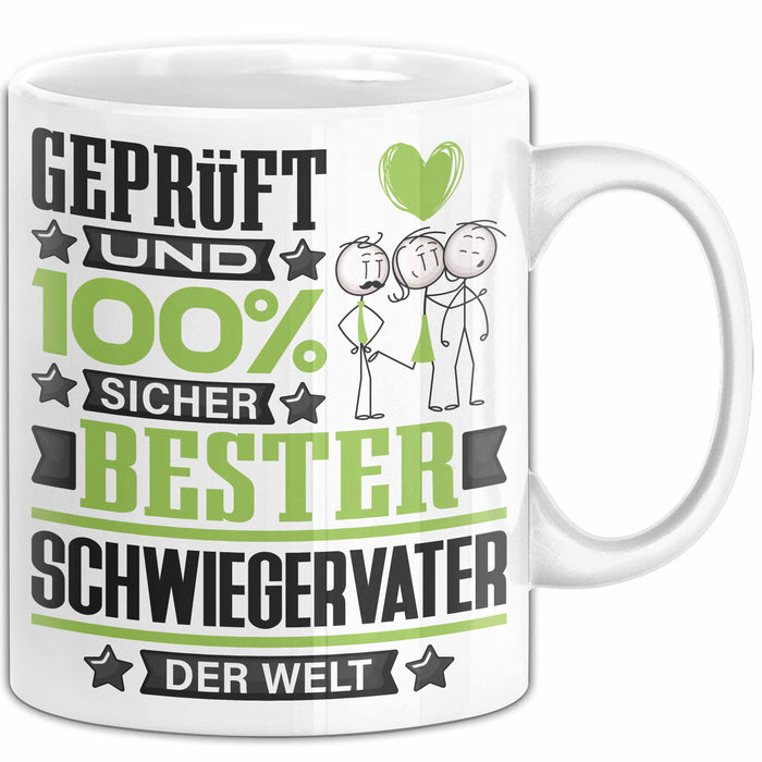 Schwiegervater Geschenk Lustiger Spruch für Schwiegervater Geschenkidee Bester Schwiegervater Der Welt Weiß Trendation