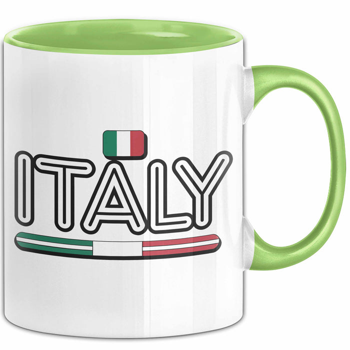 Italien Italien Karte Tasse Geschenk Lustige Geschenkidee Spruch Italien Grün Trendation
