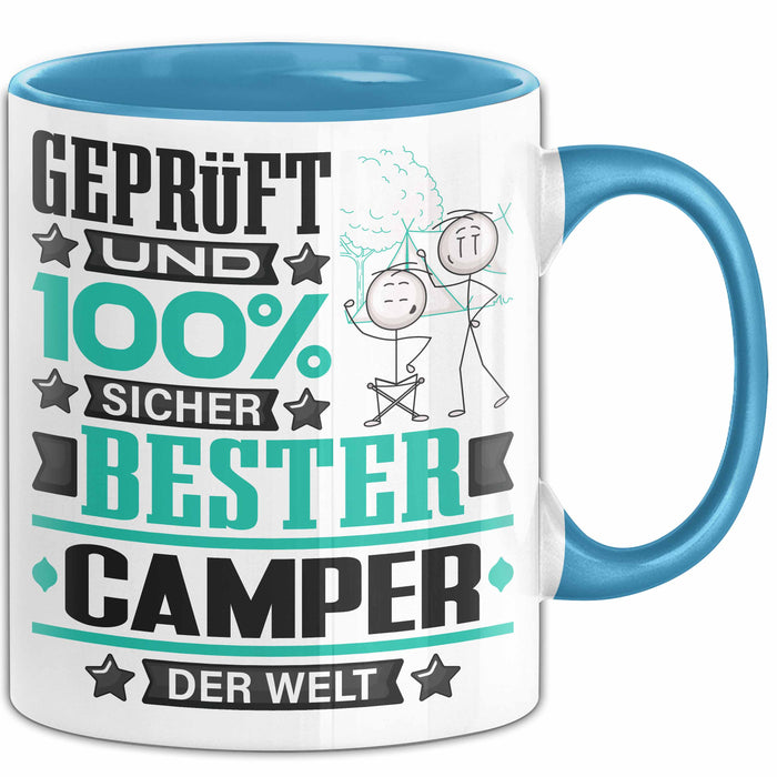 Camper Geschenk Lustiger Spruch für Camper Geschenkidee Bester Camper Der Welt Blau Trendation