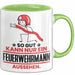 Feuerwehrmann Geschenk Tasse So Gut Kann Nur Ein Feuerwehrmann Aussehen Geschenkidee Kaffee-Becher Grün Trendation