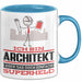 Architekt Geschenk Tasse Ich Bin Architekt Aber Sag Doch Einfach Superheld Lustige Geschenkdiee für Architekt Kaffee-Becher Blau Trendation