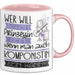 Komponistin Tasse Geschenk Spruch Wer Will Schon Prinzessin Sein Wenn Man Auch Komponistin Sein Kann Rosa Trendation