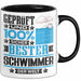 Schwimmer Geschenk Lustiger Spruch für Schwimmer Geschenkidee Bester Schwimmer Der Welt Schwarz Trendation