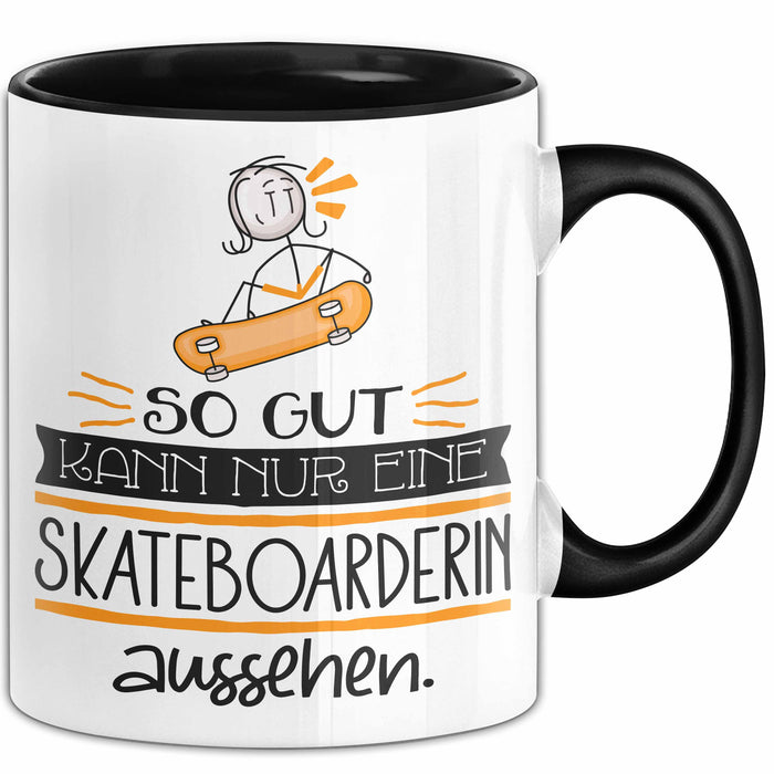Skateboarderin Geschenk Tasse So Gut Kann Nur Eine Skateboarderin Aussehen Geschenkidee Geburtstag Weihnachten Lustig Trendation