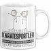 Karatesportler Geschenk Tasse Ich Bin Karatesportler Aber Sag Doch Einfach Superheld Lustige Geschenkdiee für Karatesportler Kaffee-Becher Weiß Trendation