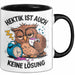 Sarkastische Eule Tierliebhaber Tasse Geschenk Lustige Geschenkidee Spruch Hektik Ist Auch Keine Lösung Schwarz Trendation