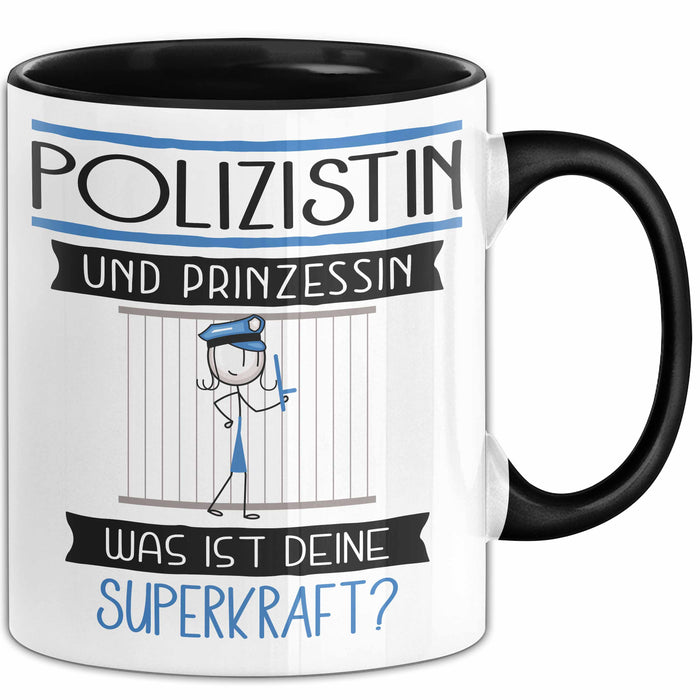 Polizistin Und Prinzessin Tasse Geschenk Für Eine Polizistin Geburtstag Was Ist Deine Superkraft Trendation