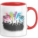 Festivalgänger Tasse Geschenkidee für Live Musik Süchtige Rot Trendation