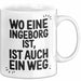 Ingeborg Tasse Geschenk Wo Eine Ingeborg Ist Ist Auch Ein Weg Geschenkidee Becher mit Name Weiß Trendation