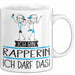 Geschenk für Rapperin Tasse Lustige Geschenkidee Geburtstag Ich Bin Rapperin Ich Darf Das Weiß Trendation