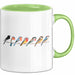 Kuschelnde Vögel Tasse Geschenk Lustige Geschenkidee Spruch Grün Trendation