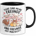 Vegan Vegetarisch Tasse Geschenk Lustige Geschenkidee Spruch Tier Sind Meine Freunde Schwarz Trendation