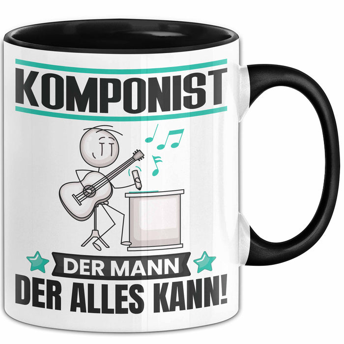 Komponist Tasse Geschenk für Komponist Der Mann Der Alles Kann Geschenkidee zum Geburtstag Schwarz Trendation