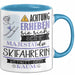 Skifahrerin Tasse Geschenk Lustiger Spruch Bitte Erheben Sie Sich Seine Majestät Die Skifahrerin Betritt Den Raum Blau Trendation
