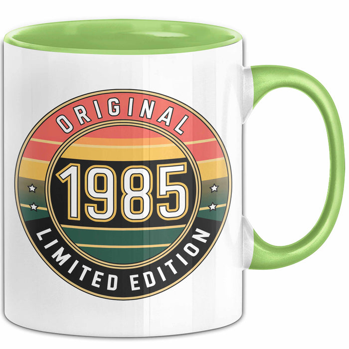 40 Geburtstag Party Tasse Geschenk Lustige Geschenkidee Spruch Original 1985 Limitierte Edition Grün Trendation
