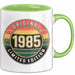 40 Geburtstag Party Tasse Geschenk Lustige Geschenkidee Spruch Original 1985 Limitierte Edition Grün Trendation