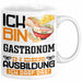 Gastronom Ausbildung Tasse Geschenk Ich Bin Gastronom In Der Ausbildung Ich Darf Das Geschenkidee Spruch Weiß Trendation