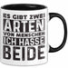 Humor Tasse Geschenk Es Gibt 2 Arten Von Menschen Ich Hasse Sie Beide Becher Trendation