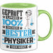 Physiker Geschenk Lustiger Spruch für Physiker Geschenkidee Bester Physiker Der Welt Grün Trendation