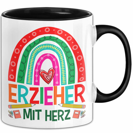 Erzieher Mit Herz Tasse Lustiges Geschenk Für Kindergarten Erzieher Mann Trendation