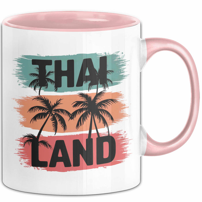 Bangkok Thailand Tasse Geschenk Lustige Geschenkidee Spruch Rosa Trendation