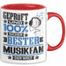 Musikfan Geschenk Lustiger Spruch für Musikfan Geschenkidee Bester Musikfan Der Welt Rot Trendation