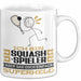 Squash-Spieler Geschenk Tasse Ich Bin Squash-Spieler Aber Sag Doch Einfach Superheld Lustige Geschenkdiee für Squash-Spieler Kaffee-Becher Weiß Trendation