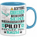 Pilot Geschenk Tasse Lustiger Spruch Erheben Sie Sich Der Pilot Betritt den Raum Blau Trendation