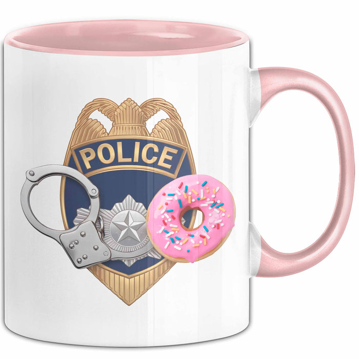 Polizist Tasse Geschenkidee Held der Strafverfolgung Geschenkidee Lustig Rosa Trendation