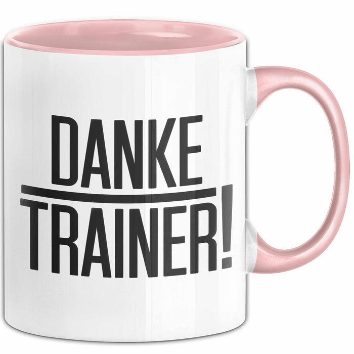 Fußballtrainer Fußballteam Tasse Geschenk Lustige Geschenkidee Spruch Danke Trainer Rosa Trendation