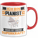 Pianist Tasse Geschenk für Pianist Geburtstag Lustiger Spruch Kaffee-Becher Was Ist Deine Superkraft Rot Trendation
