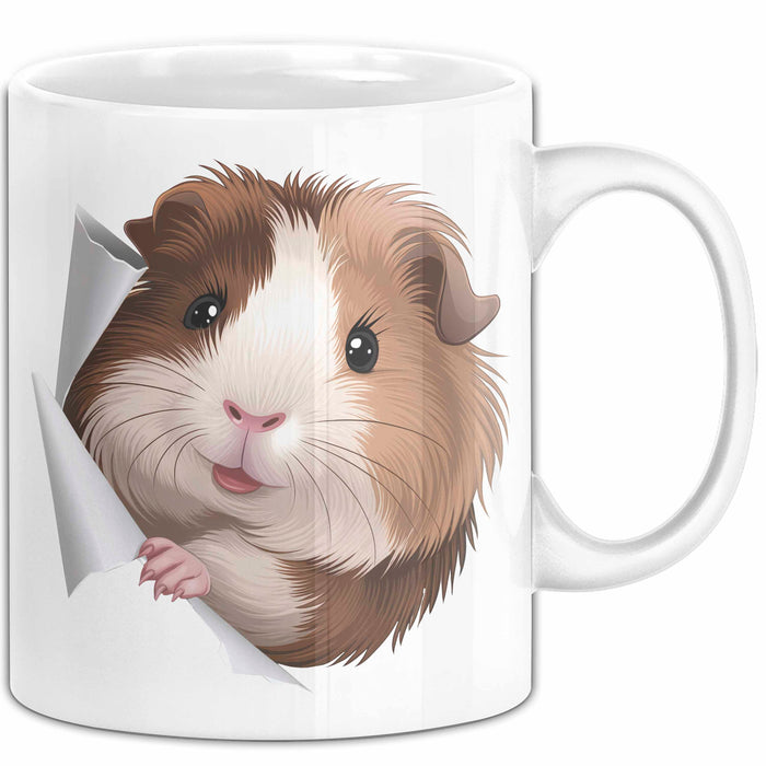 Meerschweinchen Tier Tasse Geschenk Lustige Geschenkidee Weiß Trendation