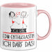 Geschenk für EDM-Enthusiastin Tasse Lustige Geschenkidee Geburtstag Ich Bin EDM-Enthusiastin Ich Darf Das Rosa Trendation