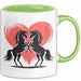 Pferd Tier Herz Tasse Geschenk Lustige Geschenkidee Spruch Grün Trendation