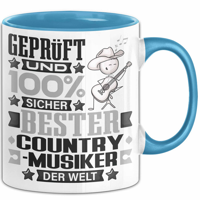 Country-Musiker Geschenk Lustiger Spruch für Country-Musiker Geschenkidee Bester Country-Musiker Der Welt Blau Trendation