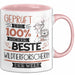 Beste Wildtierforscherin Der Welt Tasse Geschenk für Eine Wildtierforscherin Geprüft Und Sicher Geschenkidee Geburtstag Weihnachten Rosa Trendation