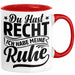 Ehemann Tasse Geschenk Ehefrau Geschenkidee Du Hast Recht Ich Hab Meine Ruhe Geschenkidee Arbeitskollege Kaffee-Becher Rot Trendation