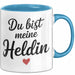 Motivierend Inspirierend Tasse Geschenk Lustige Geschenkidee Spruch Du Bist Meine Heldin Blau Trendation