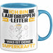 Laufgruppenleiter Tasse Geschenk für Laufgruppenleiter Geburtstag Lustiger Spruch Kaffee-Becher Was Ist Deine Superkraft Blau Trendation