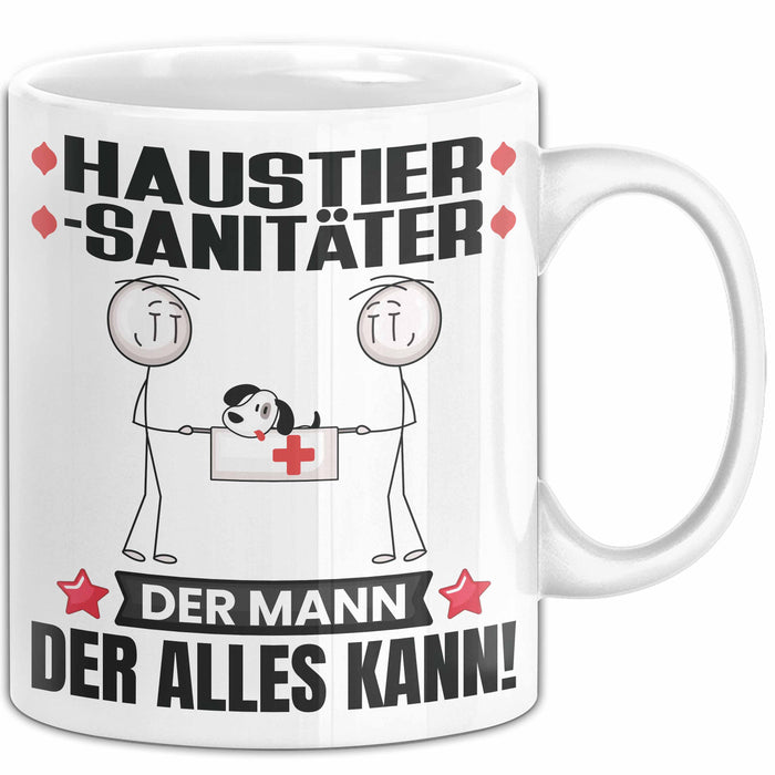 Haustiersanitäter Tasse Geschenk für Haustiersanitäter Der Mann Der Alles Kann Geschenkidee zum Geburtstag Weiß Trendation
