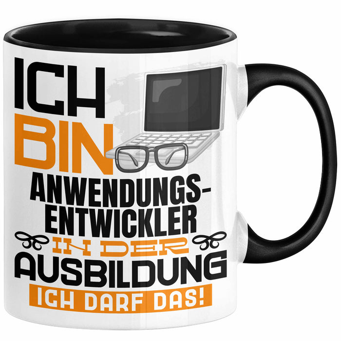 Anwendungsentwickler Ausbildung Tasse Geschenk Ich Bin Anwendungsentwickler In Der Ausbildung Ich Darf Das Geschenkidee Spruch Schwarz Trendation