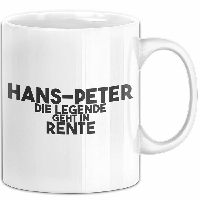 Hans-Peter Tasse Hans-Peter – Die Legende Geht In Rente Geschenk